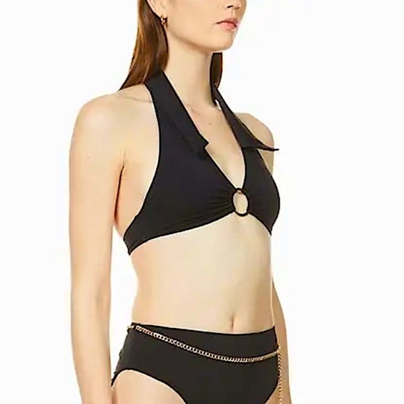 🔥🆕 WEWOREWHAT Collar O Ring Bikini Top Only SIZE MEDIUM - Picture 5 of 7